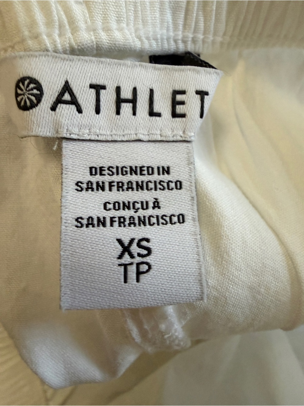 Athleta White Linen Wide Leg Pants with Elastic Waist and draw string Size XS - Picture 5 of 8